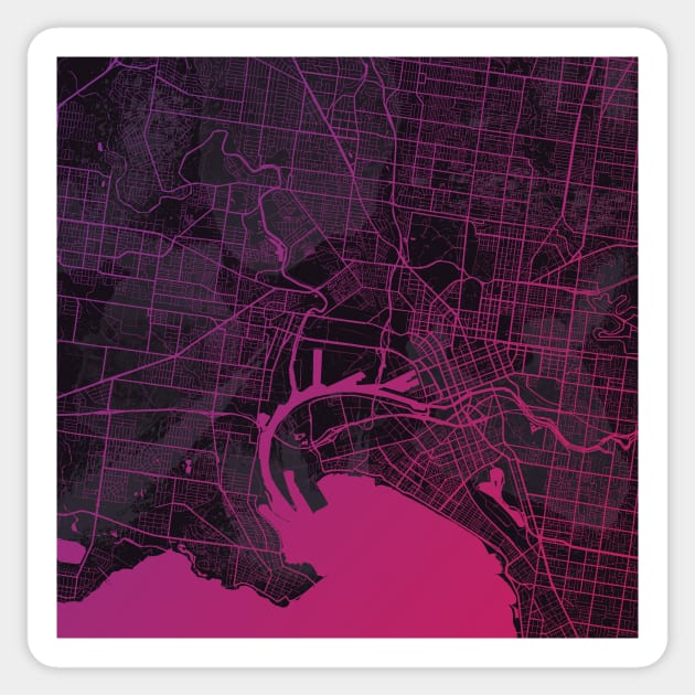 Melbourne Map Sticker by polliadesign